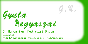 gyula megyaszai business card